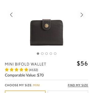 Portland Leather Black Mini Bifold Wallet
